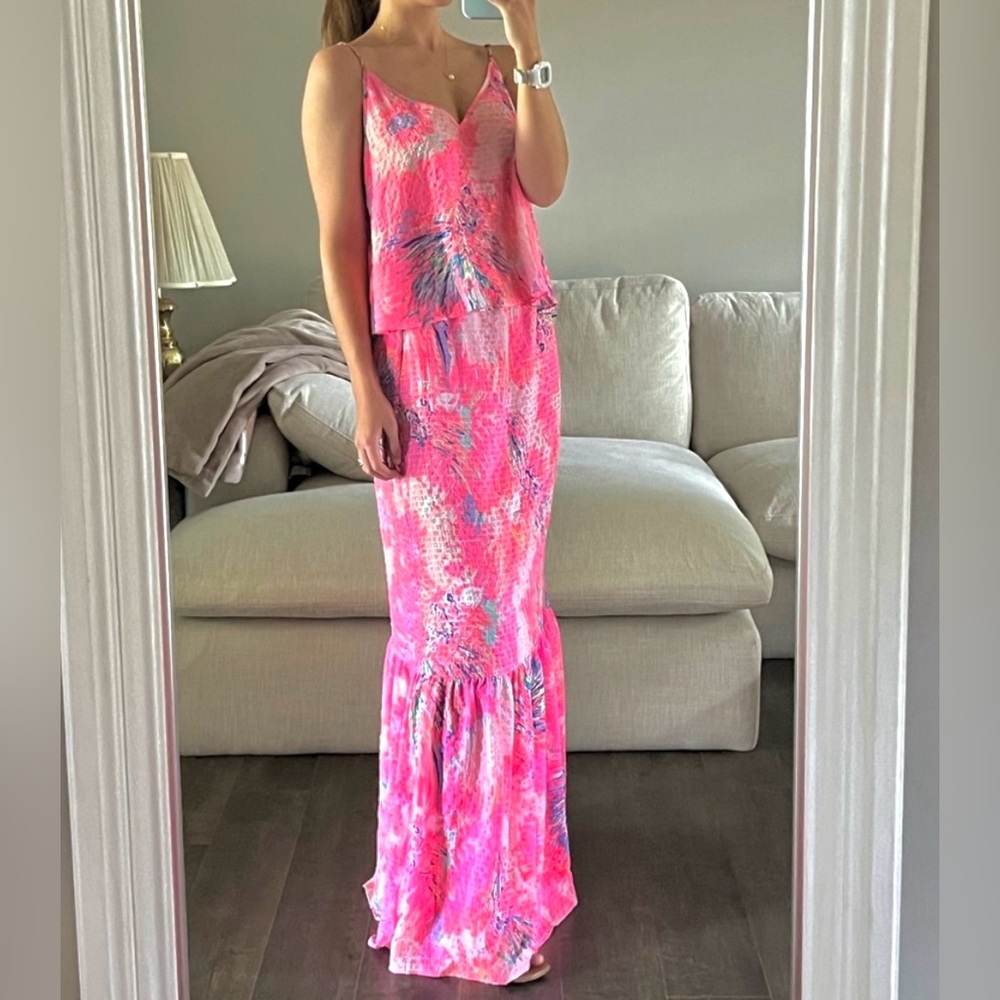 Lilly Pulitzer MATCHING SET Georgetta Maxi Skirt & Aletta Tank Top 2 Piece - Picture 3 of 7